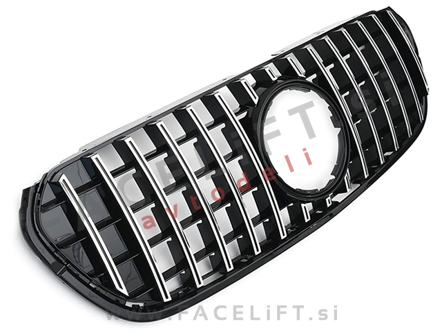 Maska črna kromirana sijaj Mercedes X W470 17-20