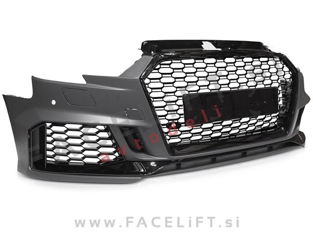 Sprednji odbijač z masko in podaljškom RS izgled PDC Audi A3 8V 16-20