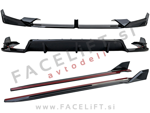 Set podaljškov M-Performance izgled črni sijaj BMW X5 G05 M-Pack 18-23