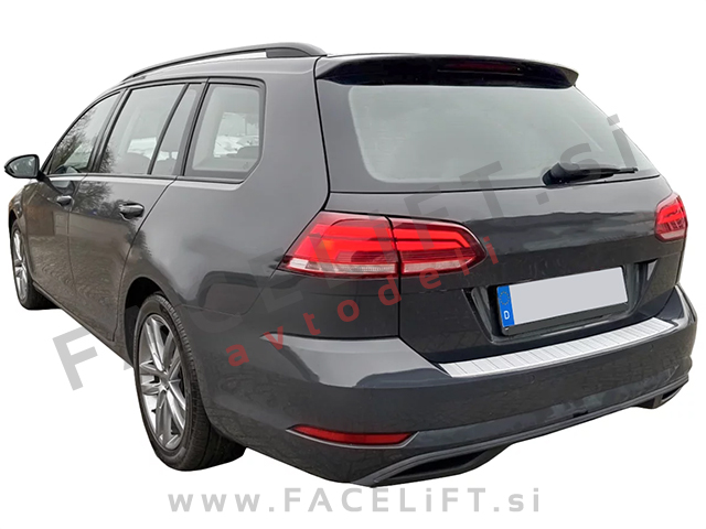 Zaščita zadnjega odbijača srebrna mat VW Golf 7.5 Karavan 17-20