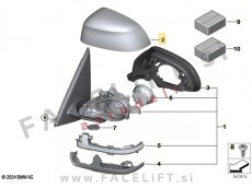 Pokrov ogledala levi BMW X5 G05 18-