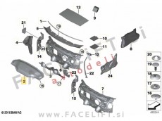 Izolacija pokrova motorja BMW X2 F39 18-