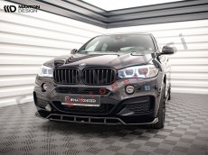Podaljšek sprednjega odbijača črni sijaj V.2 BMW X6 F16 M-Pack 14-19