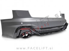 Zadnji odbijač z nastavki za izpuh črni sijaj Audi A4 B9 Limuzina 19-24 Zadnji odbijač z nastavki za izpuh črni sijaj Audi A4 B9 Limuzina 19-24