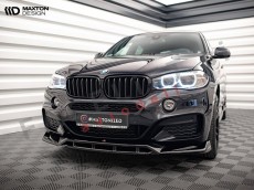 Podaljšek sprednjega odbijača črni sijaj V.3 BMW X6 F16 M-Pack 14-19