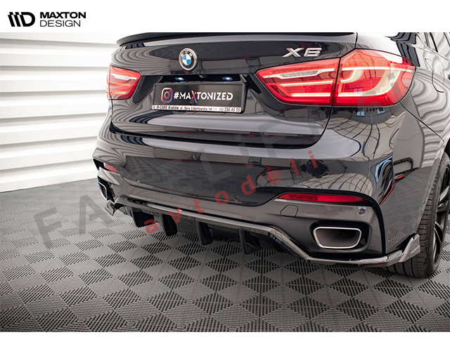 Podaljšek zadnjega odbijača črni sijaj BMW X6 F16 M-Pack 14-19
