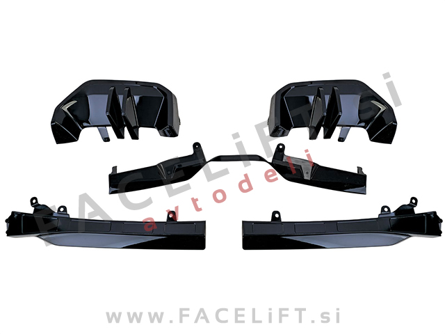 Difuzor M-Performance izgled črni sijaj BMW 5 G60 G61 M-Pack 23-