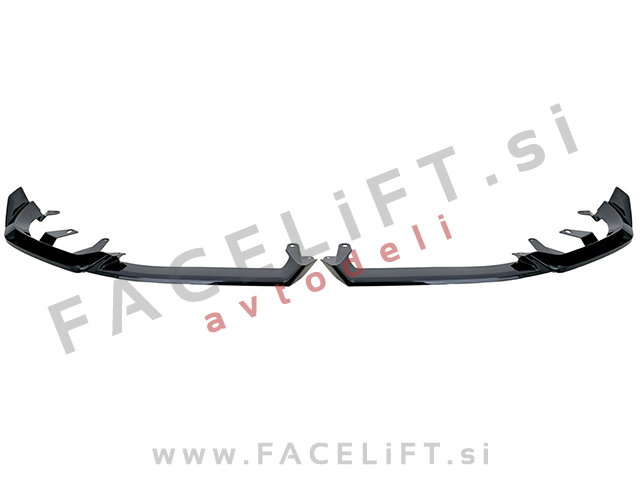 Podaljšek sprednjega odbijača črni sijaj M-Performance izgled BMW 5 G60 G61 M-Pack 23-