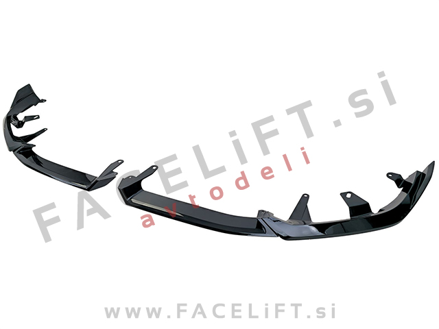 Podaljšek sprednjega odbijača črni sijaj M-Performance izgled BMW 5 G60 G61 M-Pack 23-