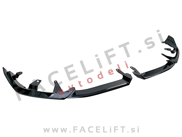 Podaljšek sprednjega odbijača črni sijaj M-Performance izgled BMW 5 G60 G61 M-Pack 23-