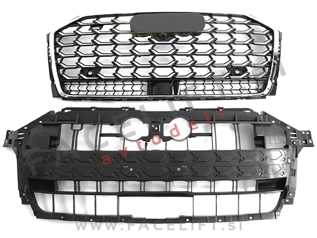 Maska črna kromirana sijaj PDC RS izgled Audi A8 D5 21-