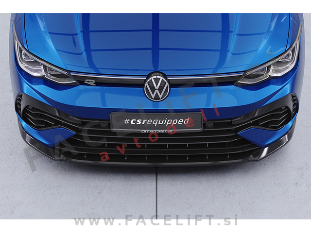 Podaljšek sprednjega odbijača črni mat VW Golf 8 R 20-