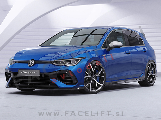 Podaljšek sprednjega odbijača karbon sijaj VW Golf 8 R 20-