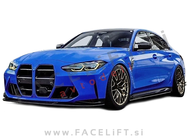 Podaljšek sprednjega odbijača črni sijaj M-Performance izgled BMW M4 G82 21-