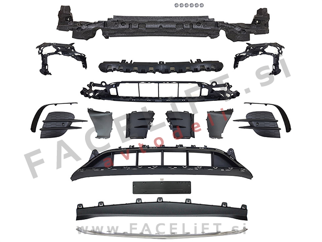 Sprednji odbijač AMG izgled z kromirano okrasno letvijo Mercedes E S213 W213 20-23