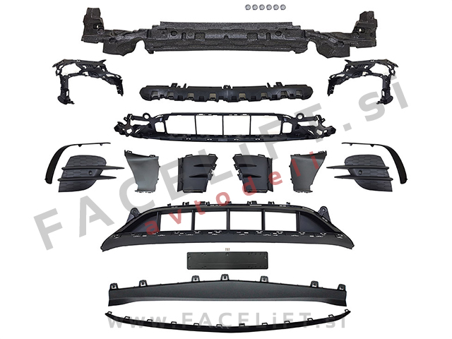 Sprednji odbijač AMG izgled z črno okrasno letvijo Mercedes E S213 W213 20-23