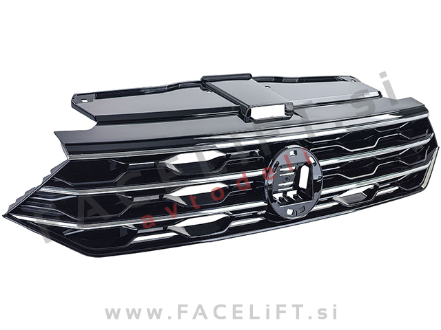 Maska črna kromirana sijaj VW T-Roc 17-22