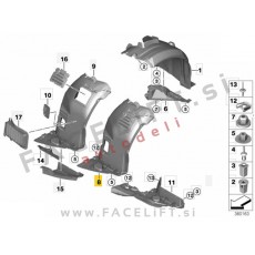 Sprednji kolotek sprednji del desni BMW 3 E92 E93 06-10
