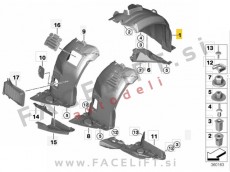 Sprednji kolotek zadnji del levi BMW 3 E92 E93 06-10