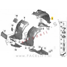 Sprednji kolotek zadnji del levi BMW 3 E92 E93 06-10
