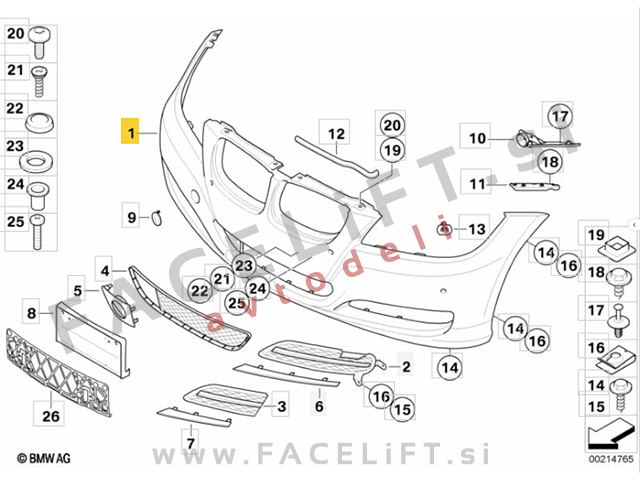 Sprednji odbijač SRA BMW 3 E90 E91 LCI 08-12