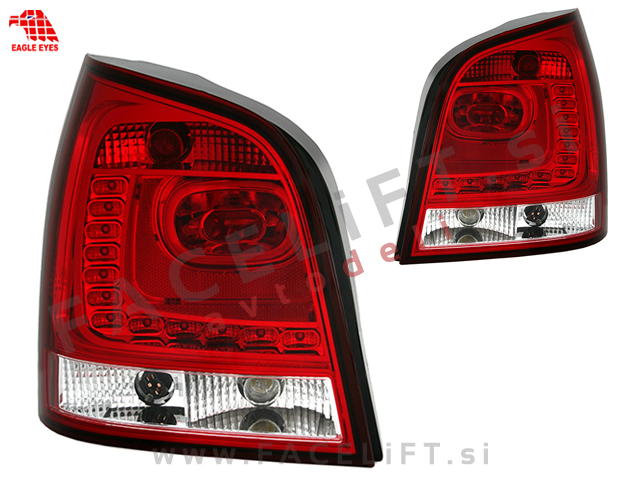Zadnje LED luči rdeče bele VW Polo 9N 01-05 Zadnje LED luči rdeče bele VW Polo 9N 01-05