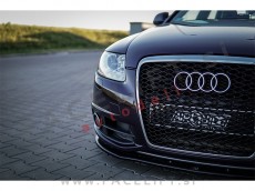 Podaljšek sprednjega odbijača črni sijaj Audi A6 C6 4F S line 08-11