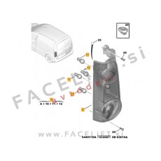 Zadnja luč desna dvokrilna vrata Peugeot Partner 12-18
