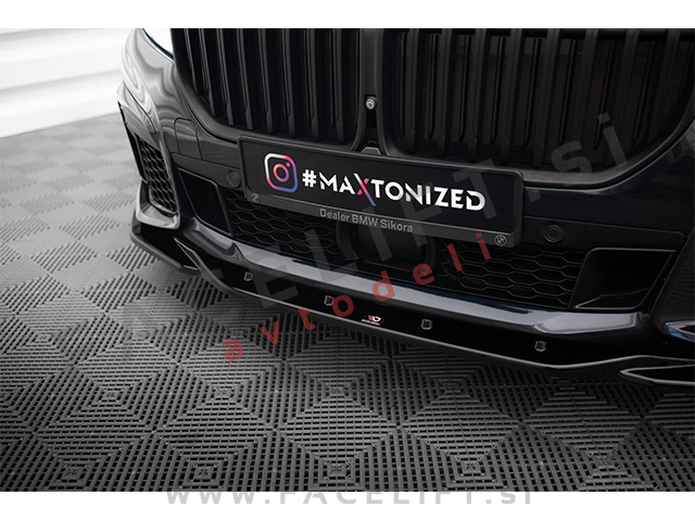 Podaljšek sprednjega odbijača črni sijaj BMW 7 G11 G12 M-Pack 19-22