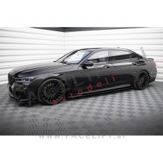 Podaljški pragov črni sijaj BMW 7 G12 M-Pack Long 15-22