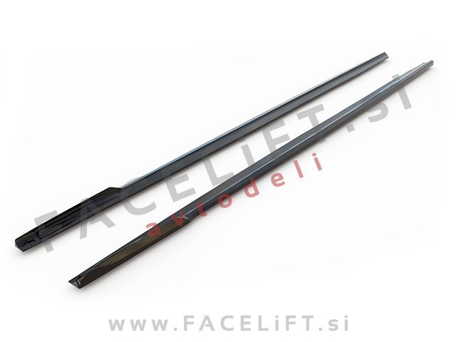 Podaljški pragov črni sijaj BMW 7 G12 M-Pack Long 15-22