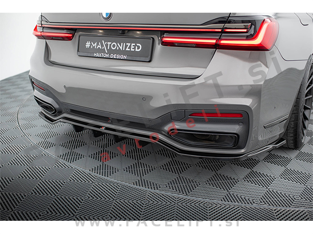 Podaljšek zadnjega odbijača črni sijaj V.2 BMW 7 G11 G12 M-Pack 19-22