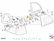 Zadnja notranja LED luč leva BMW 5 Karavan E61 LCI 07-10