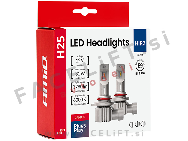 LED kit Series H25 CANBUS HIR2 9012 31W 12V