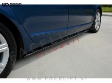 Podaljški pragov črni sijaj Audi A6 C6 4F S line 08-11