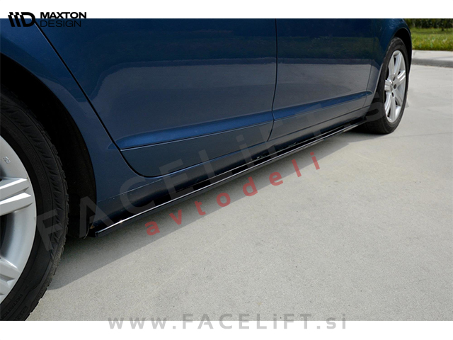 Podaljški pragov črni sijaj Audi A6 C6 4F S line 08-11