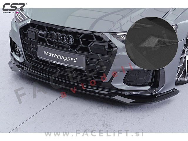 Podaljšek sprednjega odbijača črni mat strukturni Audi A6 S6 S line C8 4K 18-