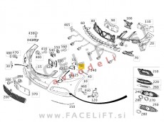 Pokrov sistema za pranje žarometov SRA desni Mercedes E S212 W212 09-13