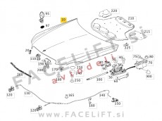 Pokrov motorja Mercedes E S212 W212 09-13