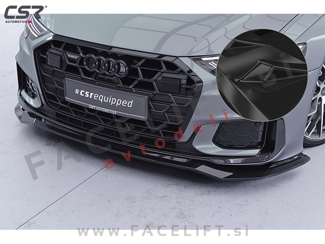 Podaljšek sprednjega odbijača črni sijaj Audi A6 S6 S line C8 4K 18-