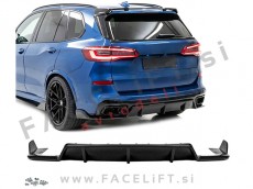 Difuzor zadnjega odbijača črni sijaj BMW X5 G05 M-Pack 18-23