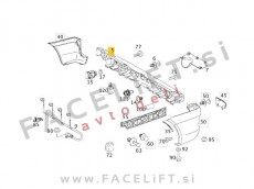 Zadnji odbijač srednji del za barvanje Mercedes Viano Vito W639 10-14