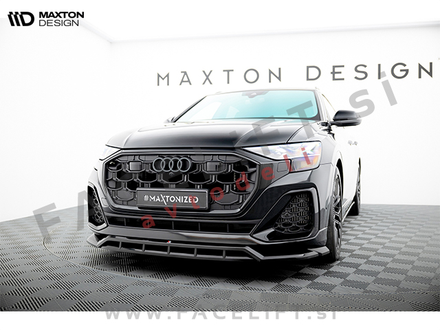 Podaljšek sprednjega odbijača črni sijaj Audi Q8 S line, SQ8 23-