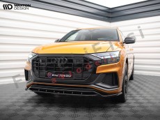 Podaljšek sprednjega odbijača V.1 črni sijaj Audi Q8 S line, SQ8 18-23
