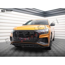 Podaljšek sprednjega odbijača V.1 črni sijaj Audi Q8 S line, SQ8 18-23