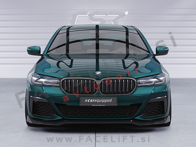 Podaljšek sprednjega odbijača črni mat strukturni BMW 5 G30 G31 LCI M-Pack 20-23