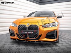 Podaljšek sprednjega odbijača V.4 črni sijaj BMW 4 M-Pack, M440i G22 G23 20-