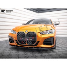 Podaljšek sprednjega odbijača V.4 črni sijaj BMW 4 M-Pack, M440i G22 G23 20-