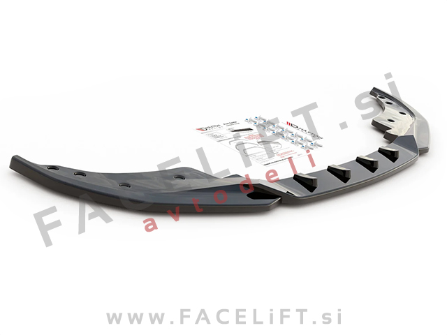 Podaljšek sprednjega odbijača V.4 črni sijaj BMW 4 M-Pack, M440i G22 G23 20-