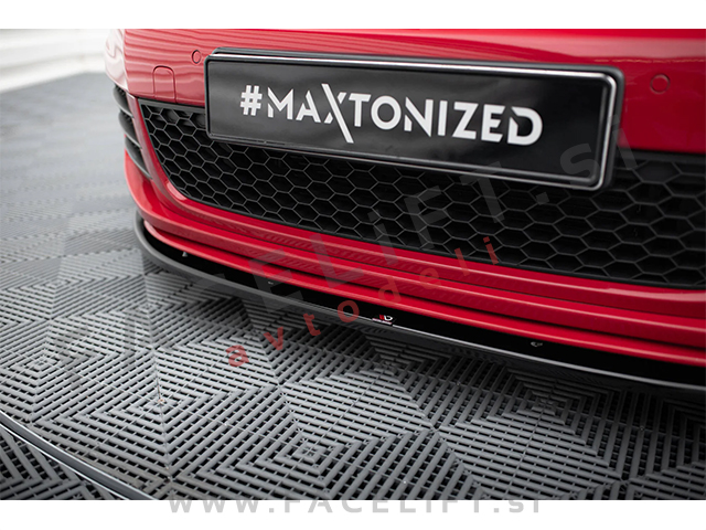 Podaljšek sprednjega odbijača V.2 črni sijaj VW Golf 6 GTI 08-12